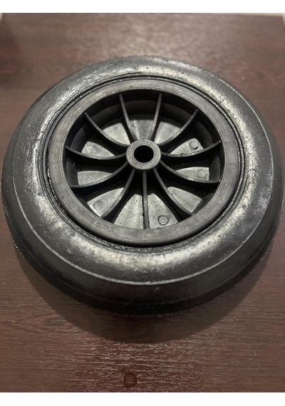 El Arabası Kauçuk Yük Taşıma Tekeri Burçlu Dubleks Dolgu Teker 335x70 Mm Plastik Gövdeli