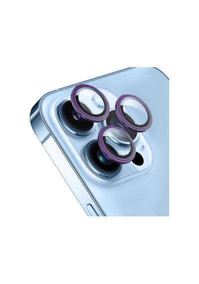 Apple Uyumlu   iPhone 14 Pro Go Des CL-10 Kamera Lens Koruyucu Derin Mor