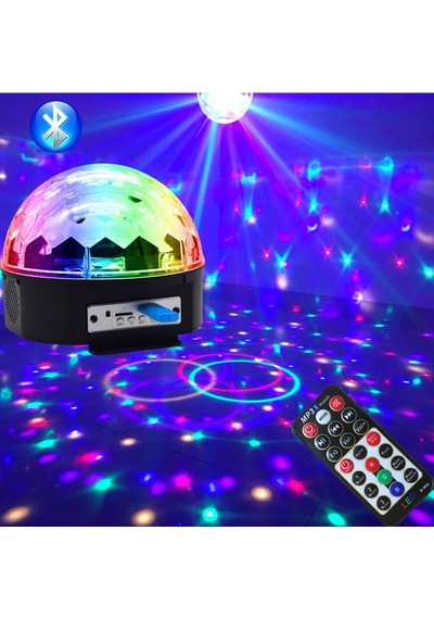 Küre Disko Topu Müzik Çalar Renkli Lazer Işıklı Bluetooth 5705