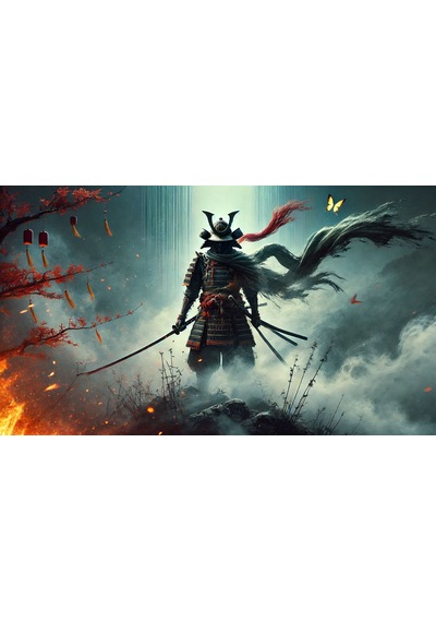 Ti-play Hayalet Shogun 60x90cm Modern Samuray Pvc Çerçevesiz Tablo