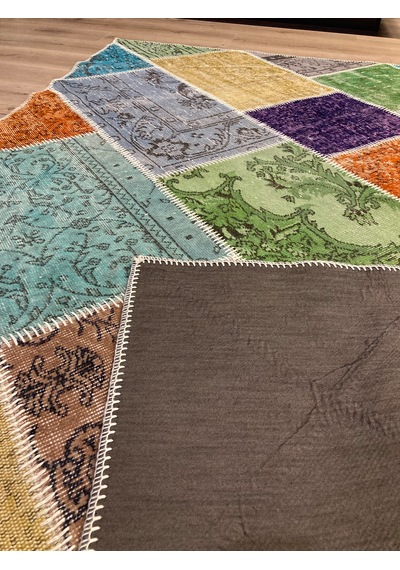 Tuğra Halı El Dokuma Patchwork Yün Halı 160 X 230
