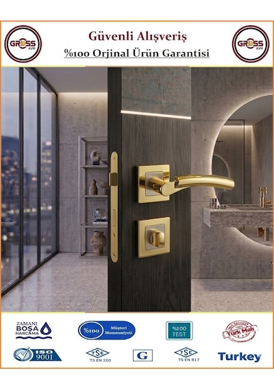 Sofuoğlu Batum Rozetli Kapı Kolu - Albifirin Saten - Wc Banyo