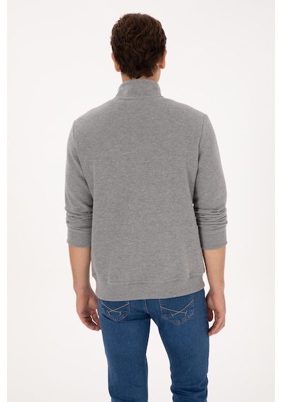 U.S. Polo Assn. Erkek Regular Fit Yarım Fermuarlı Gri Melanj Basic Sweatshirt 50313802-VR086 U.S. Polo Assn. Erkek Regular Fit Yarım Fermuarlı Gri Melanj Basic Sweatshirt 50313802-VR086