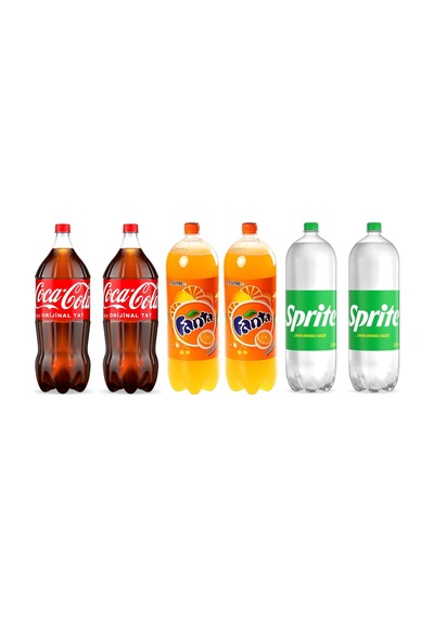 Coca-cola + Fanta + Sprite 6 x 2500 ML