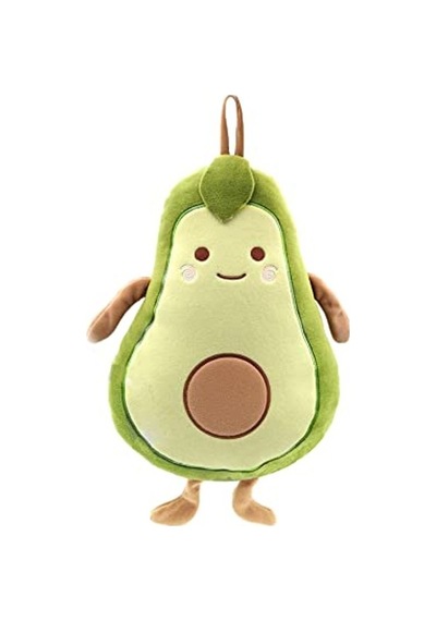 Avokado Temalı Peluş Yastık, Pofuduk Ve Rahat 35 x 35