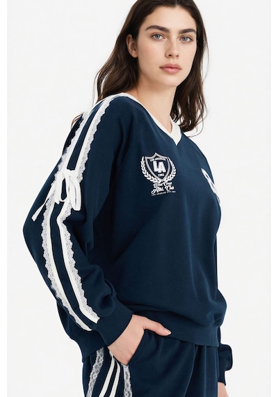 Defacto %100 Pamuk Oversıze Baskılı Sweatshirt G8034AX26SP