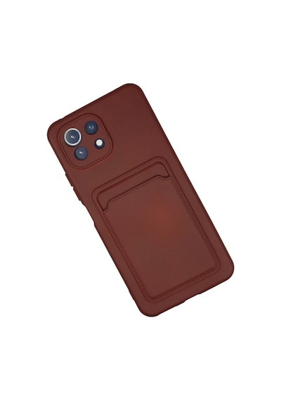 Xiaomi Mi 11 Kılıf Kelvin Kartvizitli Silikon - Bordo 0.2M-Çok Renkli
