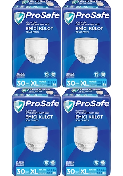 Prosafe Emici Külot Hasta Bezi Xl-extra Large 120 Adet 4pk 30 XL