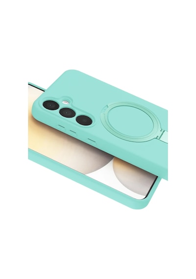 Samsung Galaxy A55 5g Regal Magsafe Standlı Kapak - Su Yeşili 0.2M-Çok Renkli