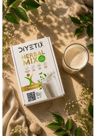 Diyetix Herbalmix Milk Günlük Beslenmeyi Destekleyen Bitkisel İçecek Karışımı 30 Şase 1 Aylık 90 G