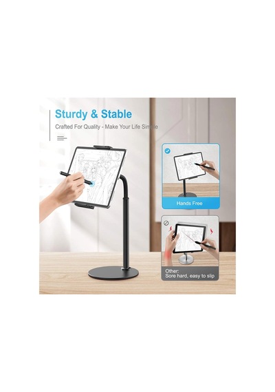 Ht-45 Metal Cep Telefonu Ve Tablet Standı Döner Başlıklı