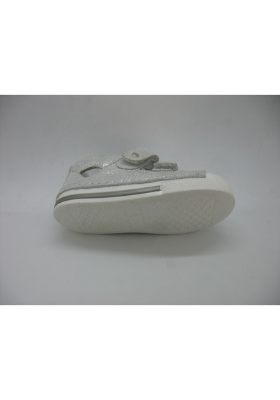 Angelokids Elma Şekeri 01103 Deri Ortopedik Ilk Adım Gümüş Sandalet 19-21 Gümüş