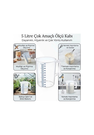 Cazibiz 5 Litrelik Ölçü Kabı-438257 Çok Renkli
