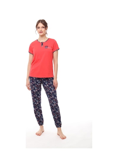 Pijadore 1448 Kadın Kısa Kollu Manşetli Pijama Takım 001