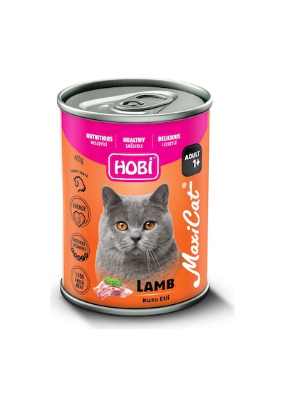 Hobi Maxicat Kuzu Etli Yetişkin Kedi Konservesi 400 Gr X 12 Adet