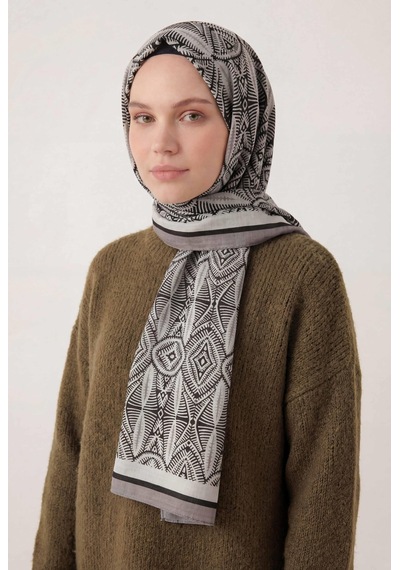 Silk Home Nature Desen Gümüş 75x195 Soft Şal Çok Renkli