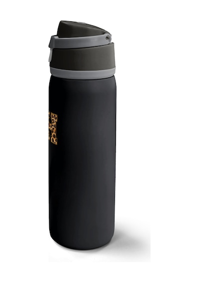 Coral High Siyah Leopar Ch Harf Desenli Pipetli Ve Direkt İçim Çelik Termos 800 Ml 38506 Siyah - Sarı