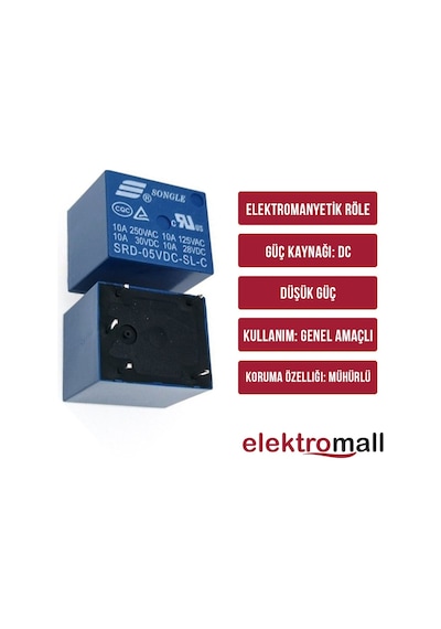 Srd-24Vdc-Sl-C - 24V Role 10A 5Pin (5 Adet)