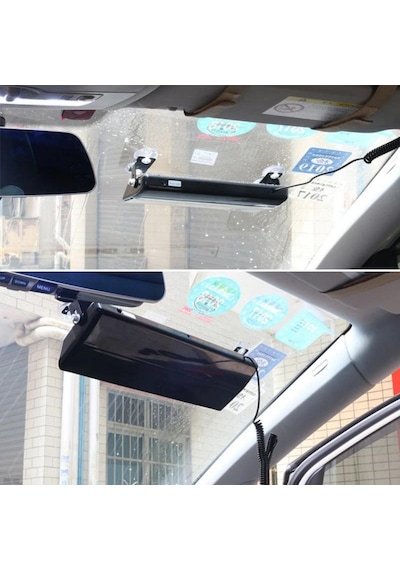 Kumandalı Polis Çakarı Cam İçi Vantuzlu 9 Led Kırmızı Mavi Beyaz Çakmaklık Girişli Ön Arka Cam (STS OTO AKSESUAR)