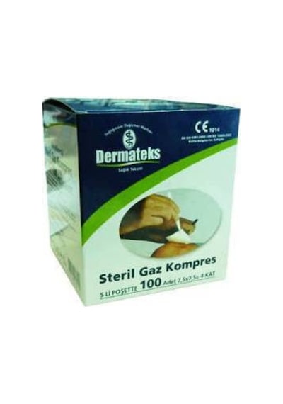 Dermateks Steril Gazlı Bez 100 Adet