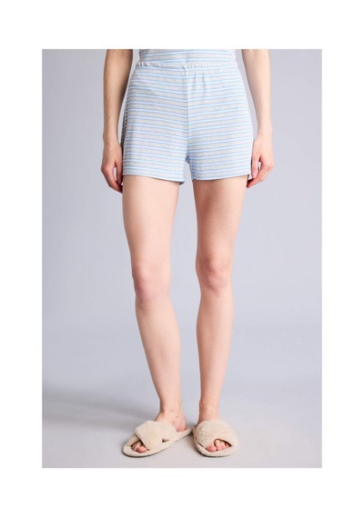 Defacto Regular Fıt Kısa Kollu 2li Ribana Pijama Takımı H5960ax26smgr93 Gri-gr93