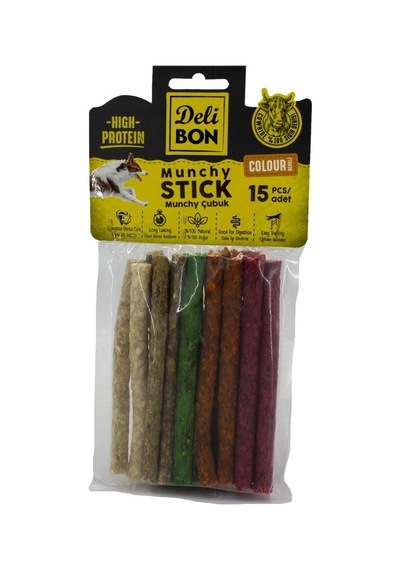 Delibon Deriden Munchy Çubuk Karışık Renk, Thıckx15pcs., Çok Renkli