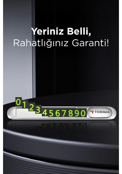 Özel Seri Araç İçi Telefon Numaratörü Jx051 Gri Cep Kartı Konsol Eşyası Taşıt Gereci