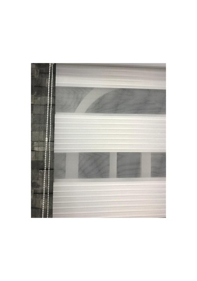 Pliseli Zebra Stor Perde Ekru Kırık Beyaz Ithal Bambu Güneşlik Alüminyum Kasa
