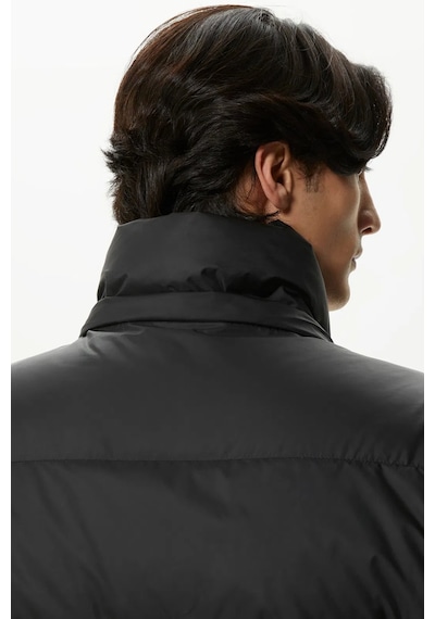 Lacoste Down Fill Parka Black Uzun Boy Kaz Tüyü Dolgulu Çıkartılabilir Kapüşonlu Erkek Parka Siyah