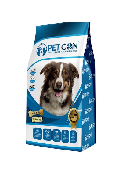 Pet Coin Kuzu Etli ve Pirinçli Yetişkin Köpek Maması 15 KG