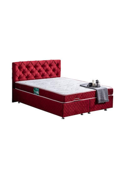Setaymobilya Baza, Vita Çift Kişilik Bordo Baza + Başlık + Comfort Yatak