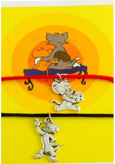 Ayarlanabilir Metal İp Kedi Fare Bileklik 1 Adet - Asansörlü Bijuteri Aksesuarı Bx-313739 Çok Renkli