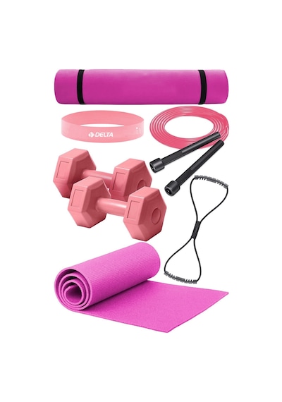 Evde Pilates Deneyimini Yükseltin: Tüm İhtiyaçlarınızı Karşılayan Pilates Seti Beyaz - Pembe