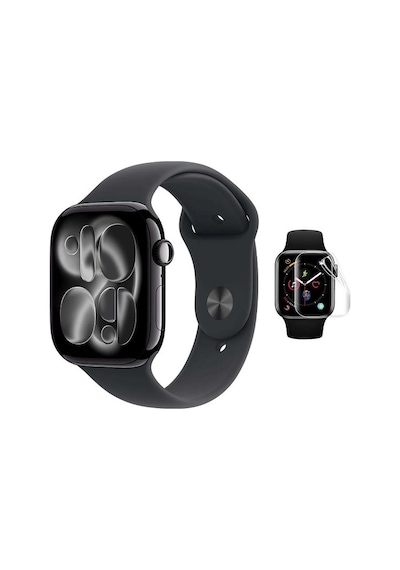 Apple Uyumlu  Watch Series 11 46mm 3 Adet Şeffaf Ultra Koruyucu Nano Jelatin