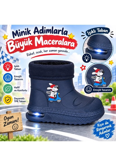 Look Life Su Geçirmez Çocuk Yağmur Botu 525 Lacivert