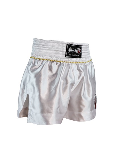 Dragondo Mt3033 Muaythai Şortu Beyaz Kick Boks Şortu Beyaz