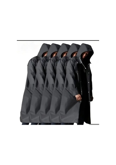 Organıcyou Yıwushı 1 Adet Tekrar Kullanılabilir Açık Su Balıkçılığı Yağmurlukları Kapüşonlu Düğme Tasarımı Siyah Organıcyou Yıwushı 1 Adet Tekrar Kullanılabilir Açık Su Balıkçılığı Yağmurlukları Kapüşonlu Düğme Tasarımı Siyah