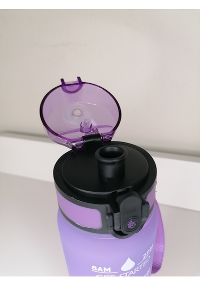 Shop-Set Tritan Motivasyonlu Su Matarası 650 ML Lila - Pembe