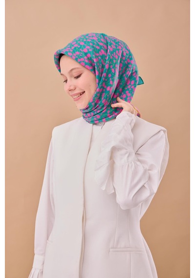 Silk Home Aura Eşarp 140005-15 Patina Yeşili, Pembe, Sarı