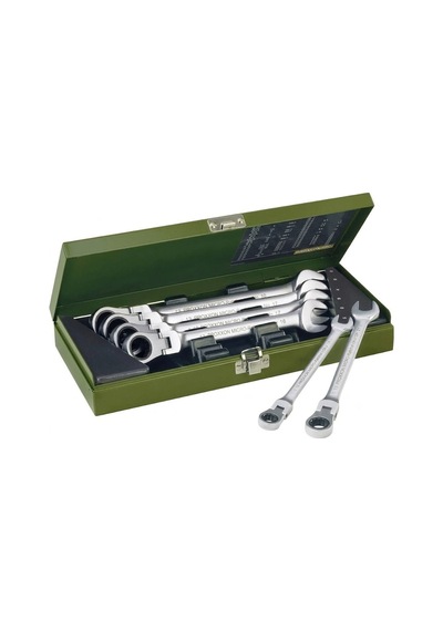 Proxxon 23068 7 Parça Mafsallı Cırcırlı Kombine Anahtar Takımı Microspeeder Profesyonel Set