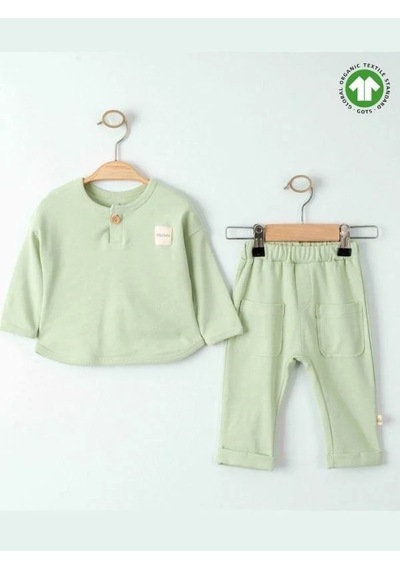 Zekids Bebek Organik Eşofman Takım-15483 Mint