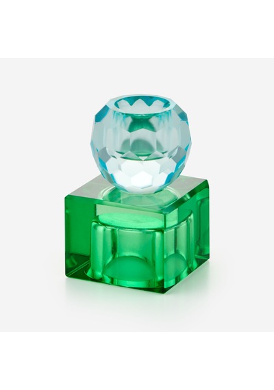 Yeşil Cam Mumluk 5x8x5 Cm