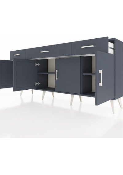 Arges Konsol 3 Raflı 3 Çekmeceli 4 Kapaklı 176x30x83 Antrasit-antrasit/antrasit Antrasit/antrasit Arges Konsol 3 Raflı 3 Çekmeceli 4 Kapaklı 176x30x83 Antrasit-antrasit/antrasit Antrasit/antrasit