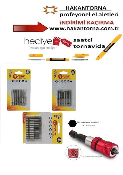 H Rico Matkap Ucu Mıknatıslı Torx Bits Uç Allen Tornavida Seti Ucu Matkap Tutucu Mıknatıslı