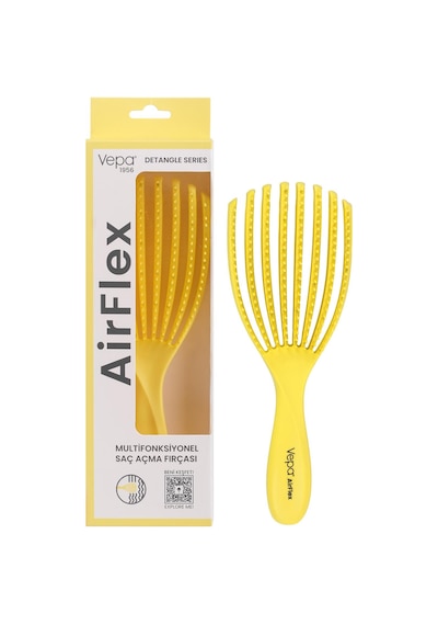 Airflex Multifonksiyonel Dolaşık Açıcı Saç Fırçası - Sarı
