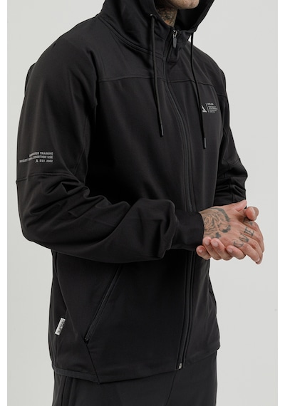 Airlife Sportswear Tam Boy Fermuarlı Erkek Kapüşonlu Eşofman Takımı Siyah