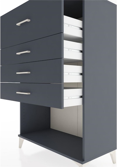 Hyperion Dolap 4 Çekmeceli 88x44x134 Antrasit-antrasit Antrasit Hyperion Dolap 4 Çekmeceli 88x44x134 Antrasit-antrasit Antrasit