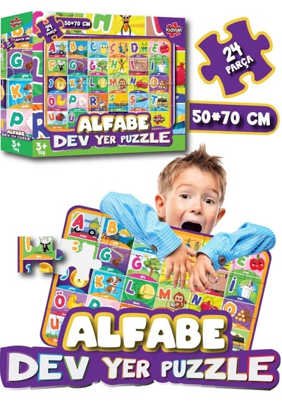 Kidsan Alfabe Dev Yer Puzzle