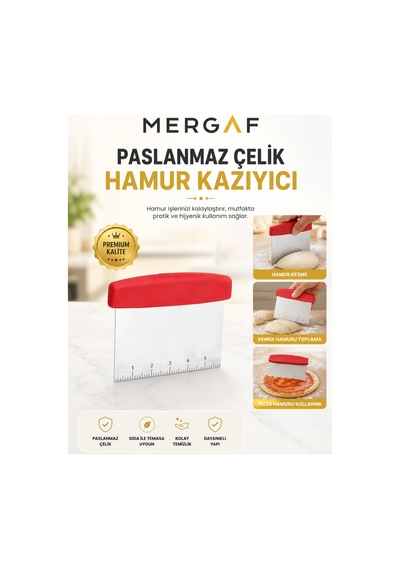 Paslanmaz Çelik Hamur Kazıyıcı