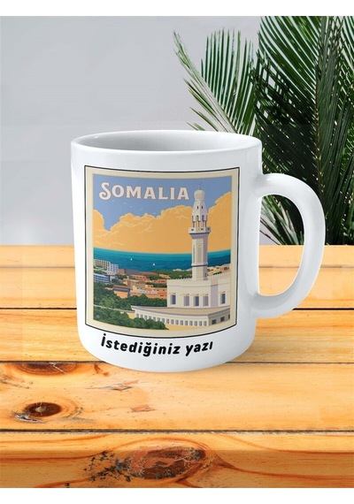 Somalia Somali Baskılı Kupa Bardak Kişiye Özel Desen Çok Renkli